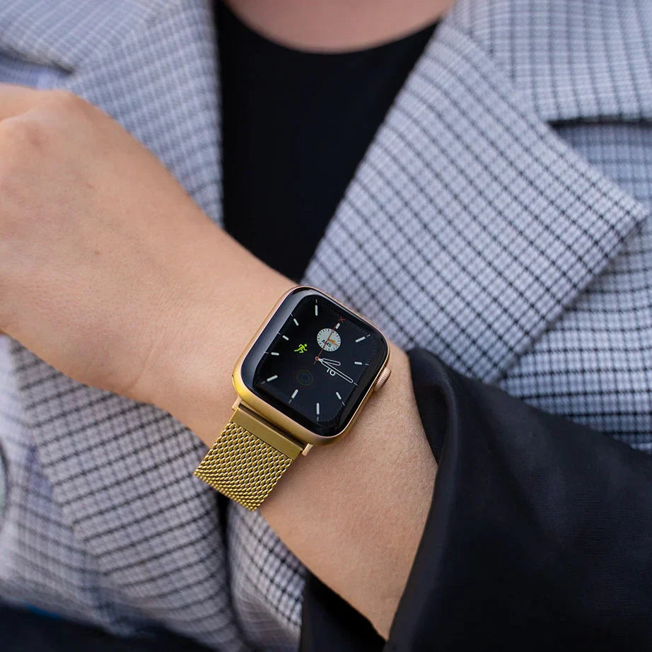 Apple Watch arany rozsdamentes acél milánói szíj prémium