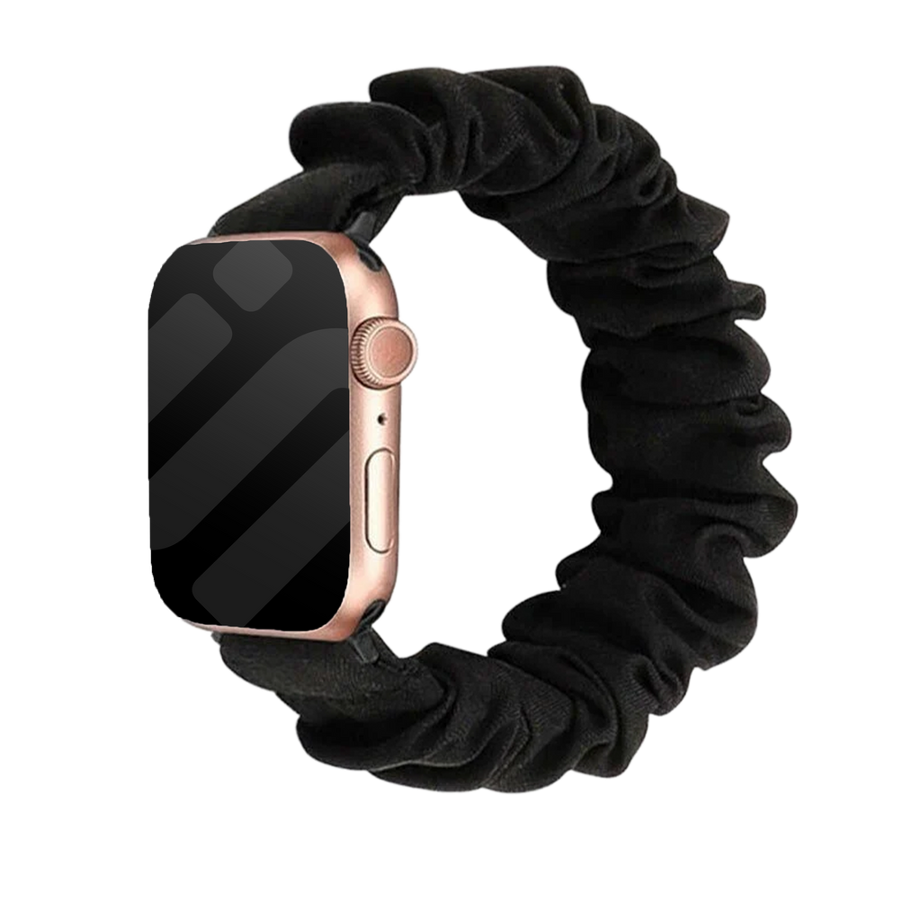 Apple Watch Scrunchie szíj fekete színben Apple Watch-hoz