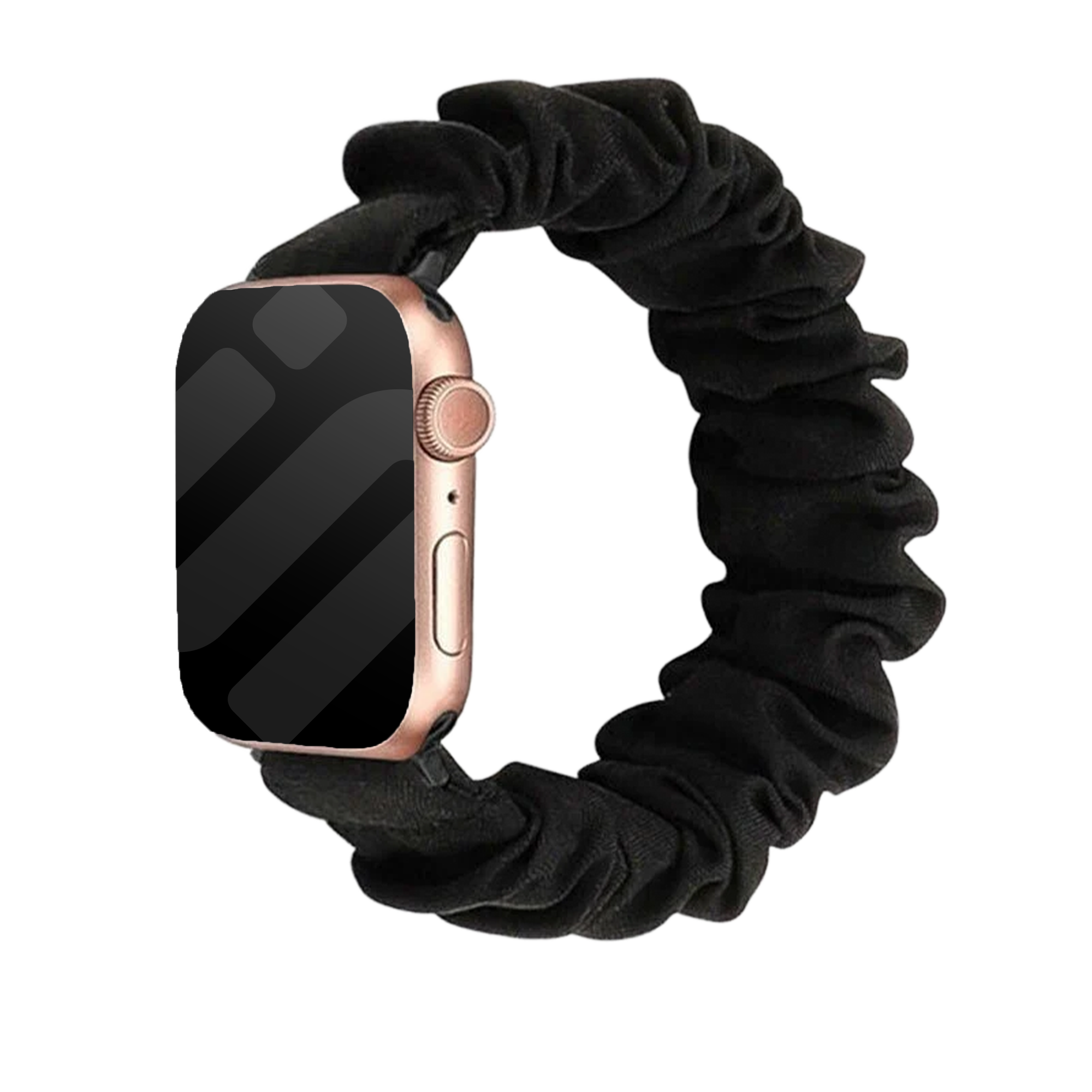 Apple Watch Scrunchie szíj fekete színben Apple Watch-hoz