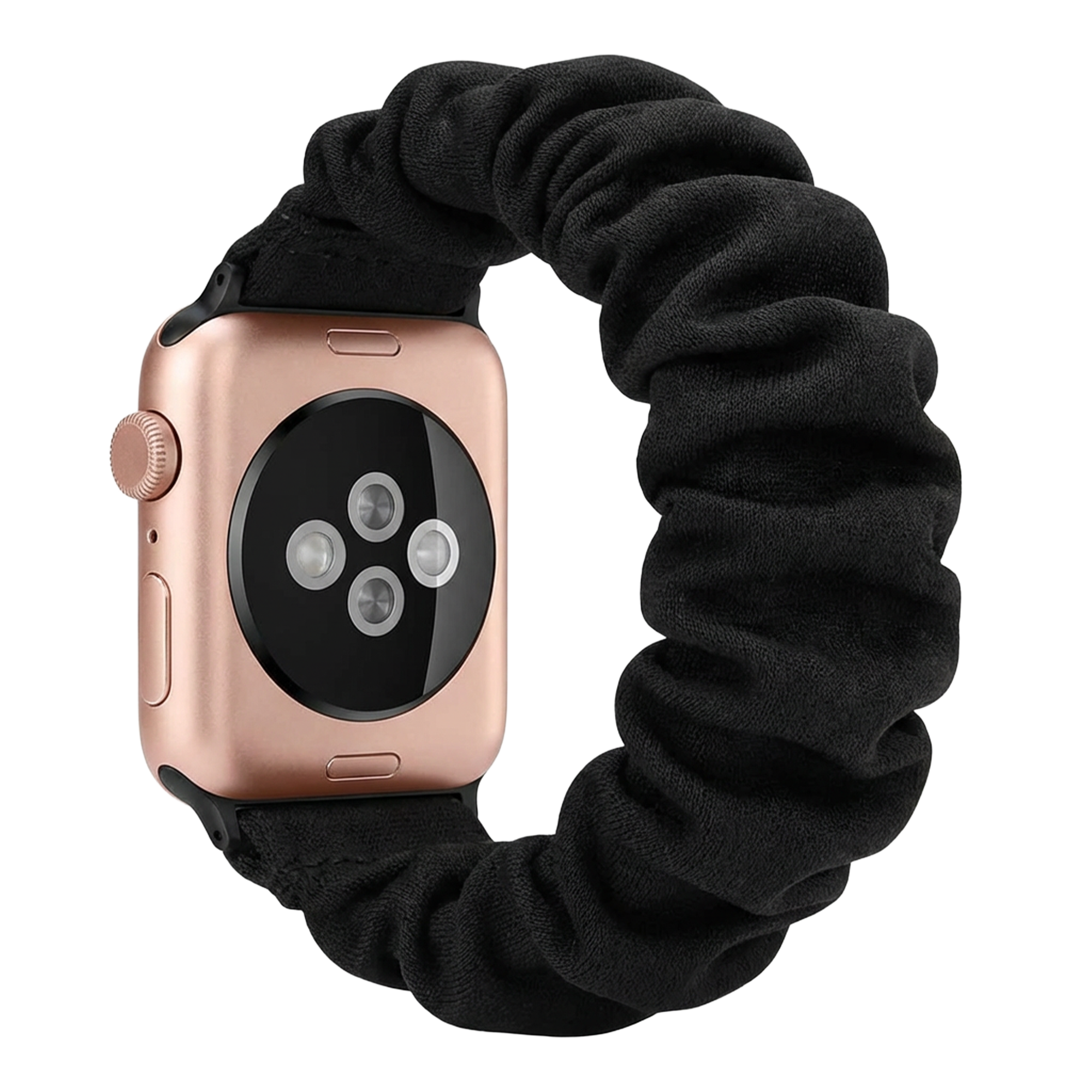 Apple Watch Scrunchie szíj fekete színben Apple Watch-hoz