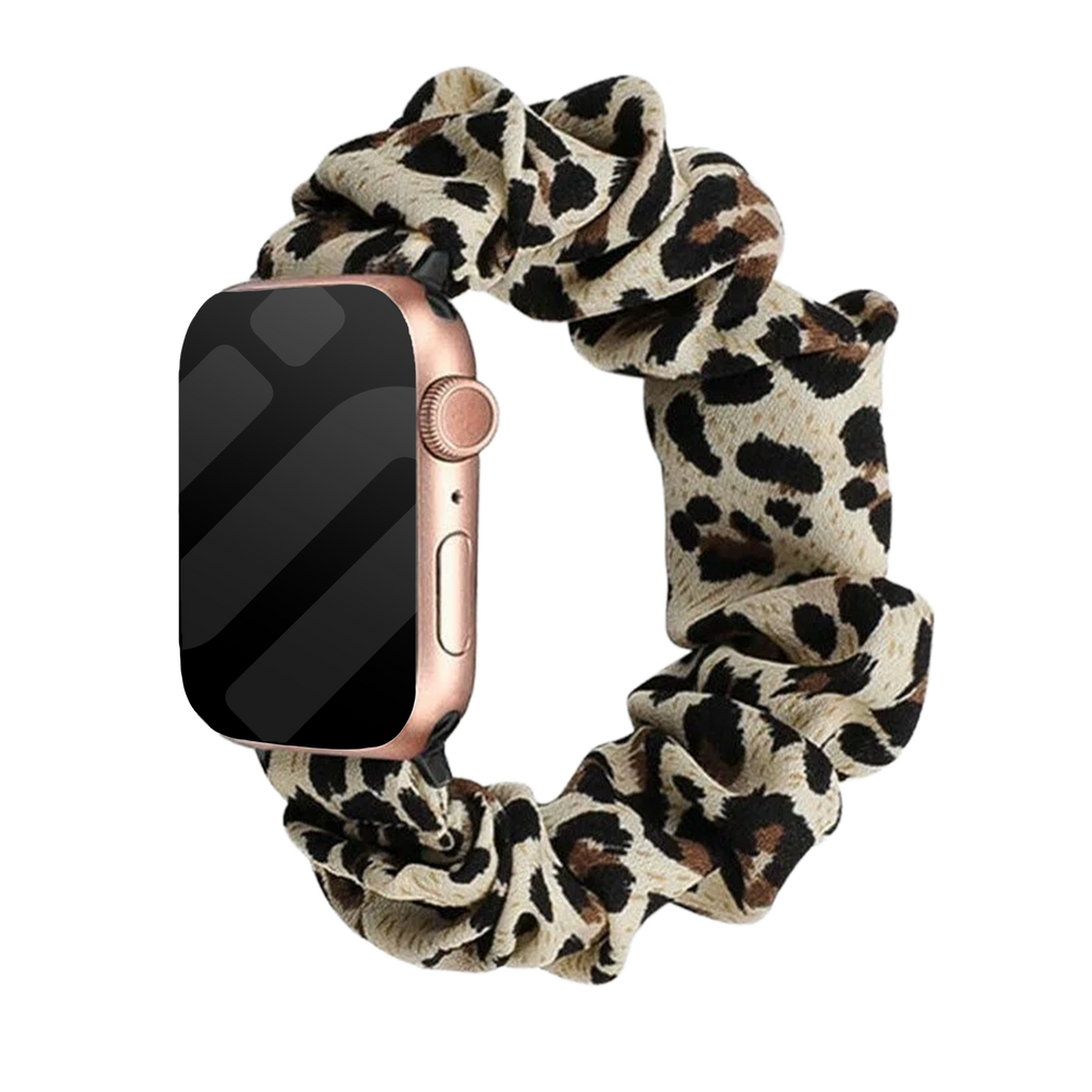 Apple Watch Scrunchie szíj leopárdmintás kiegészítő