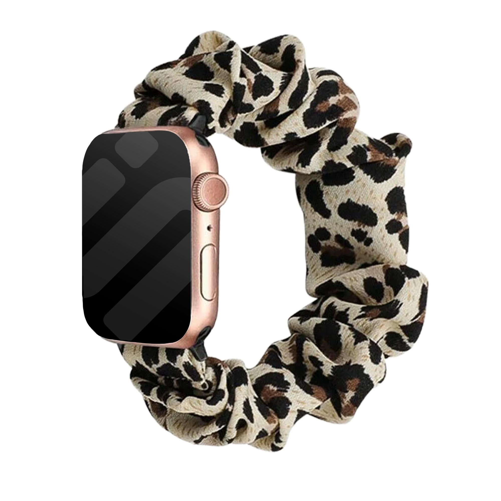 Apple Watch Scrunchie szíj leopárdmintás kiegészítő