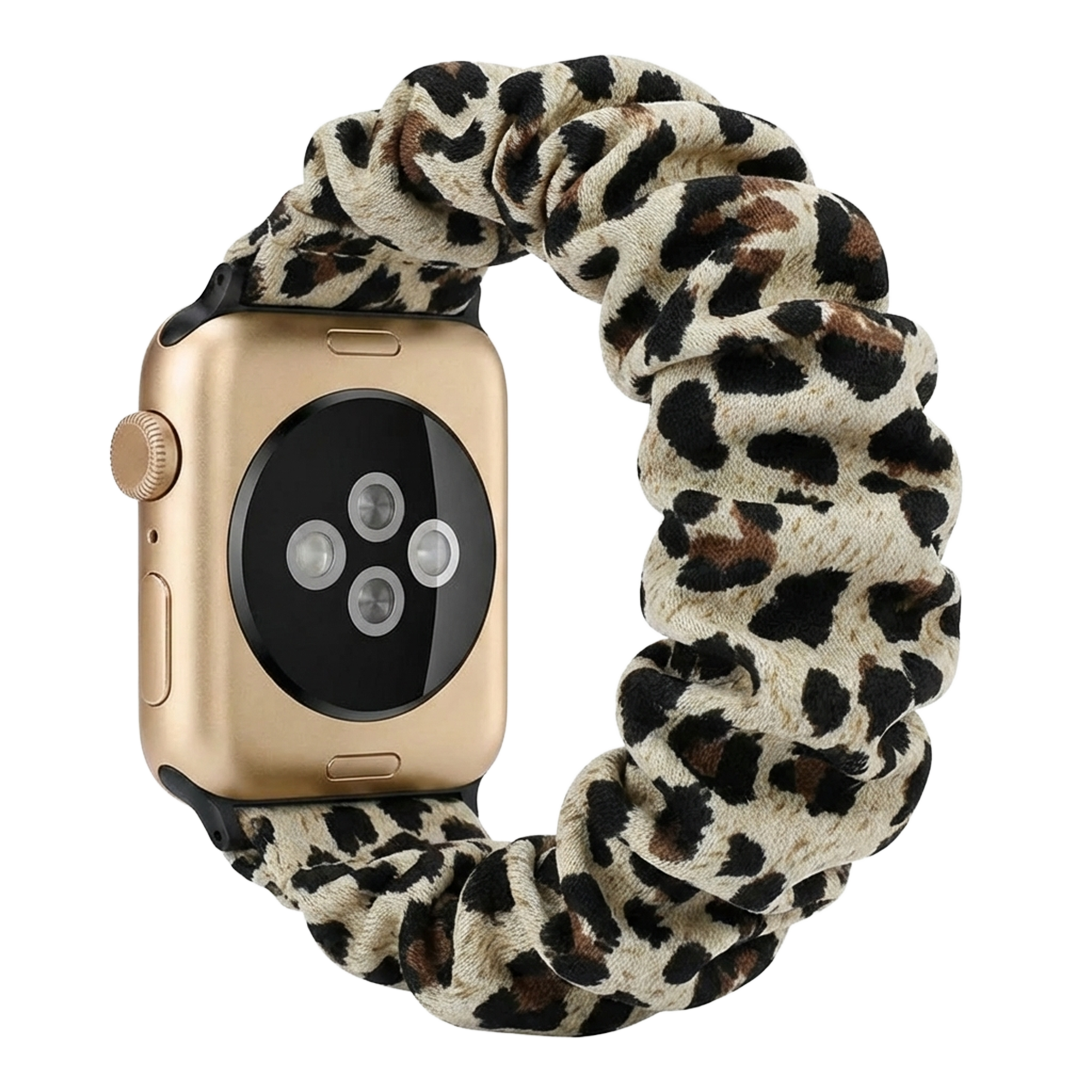 Apple Watch Scrunchie szíj leopárdmintás kiegészítő