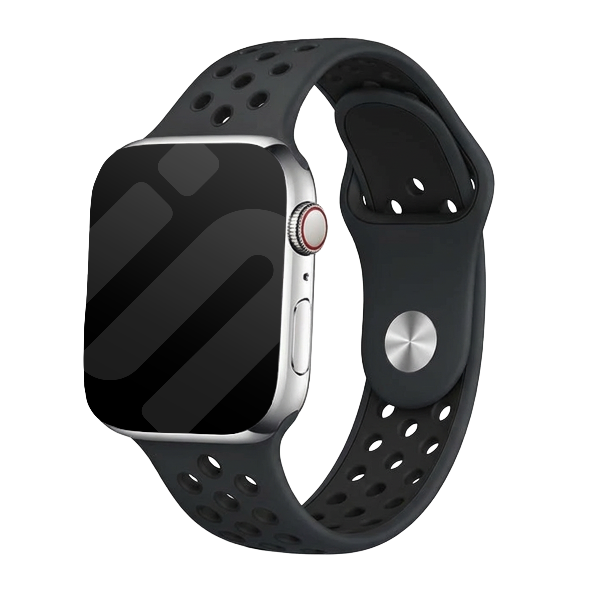 Apple Watch sport szíj sötétszürke és fekete aktív életmódhoz