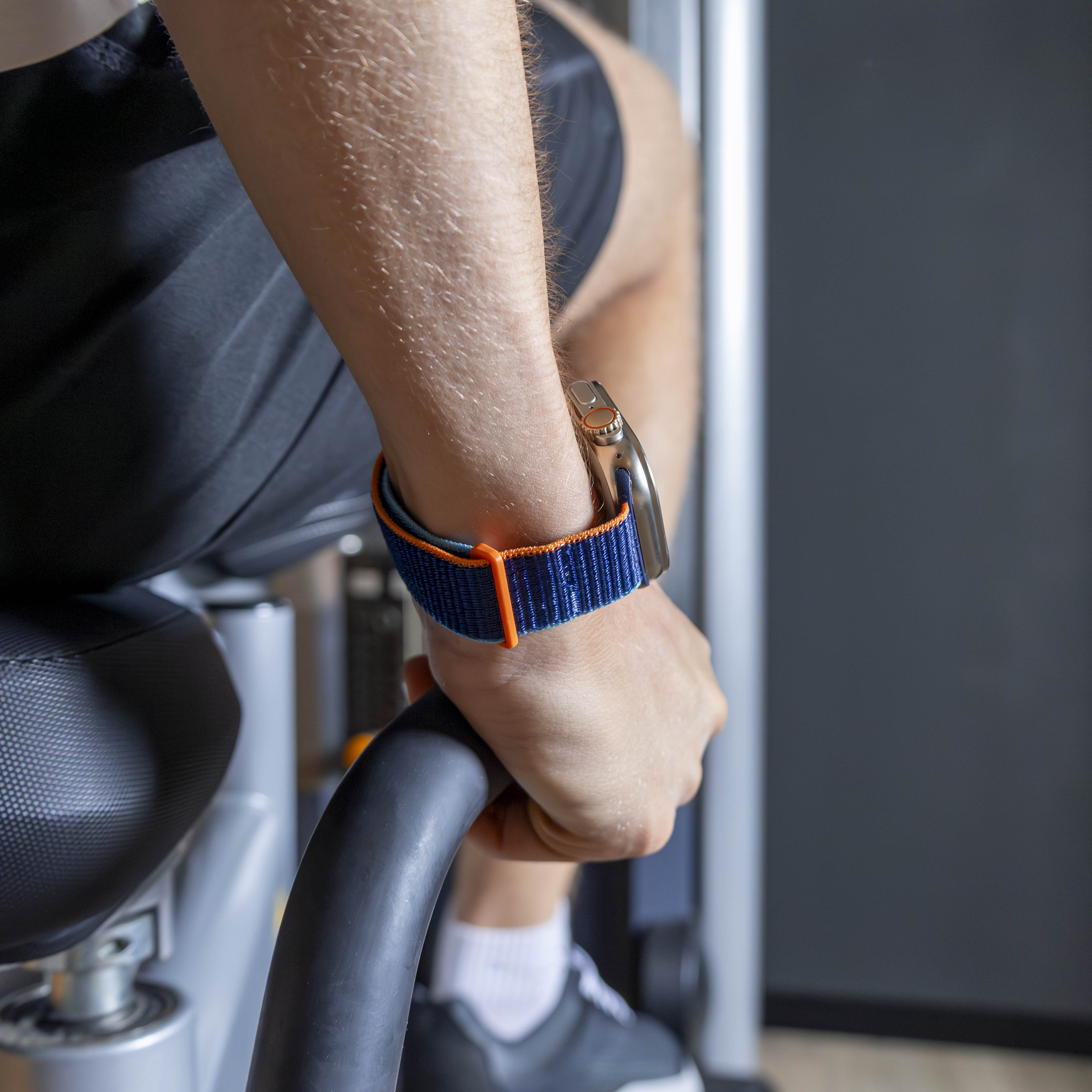 Klasszikus Apple Watch nylon szíj sötétkék színben