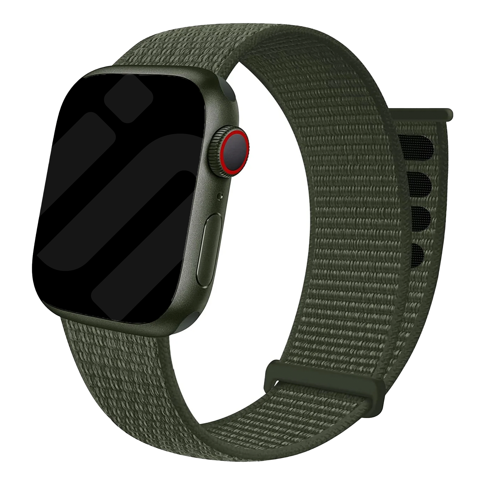 Apple Watch nylon szíj katonai zöld színben