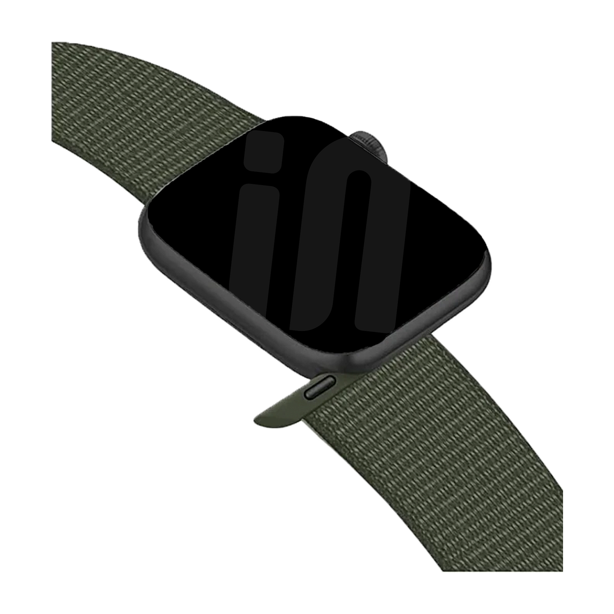 Apple Watch nylon szíj katonai zöld színben