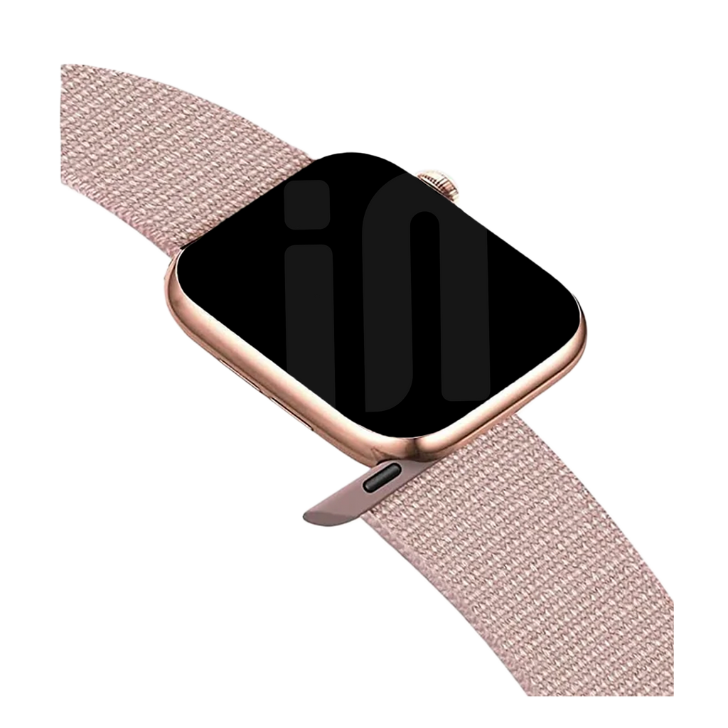 Apple Watch nylon szíj világos rózsaszín színben