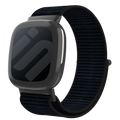 Fekete nejlon szíj Fitbit Versa 4 okosóra szíjhoz