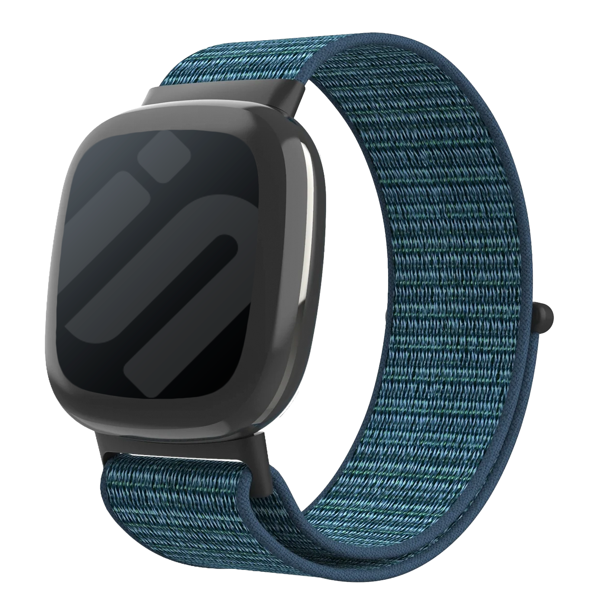 Kék nejlon szíj Fitbit Versa 4 okosóra szíjhoz