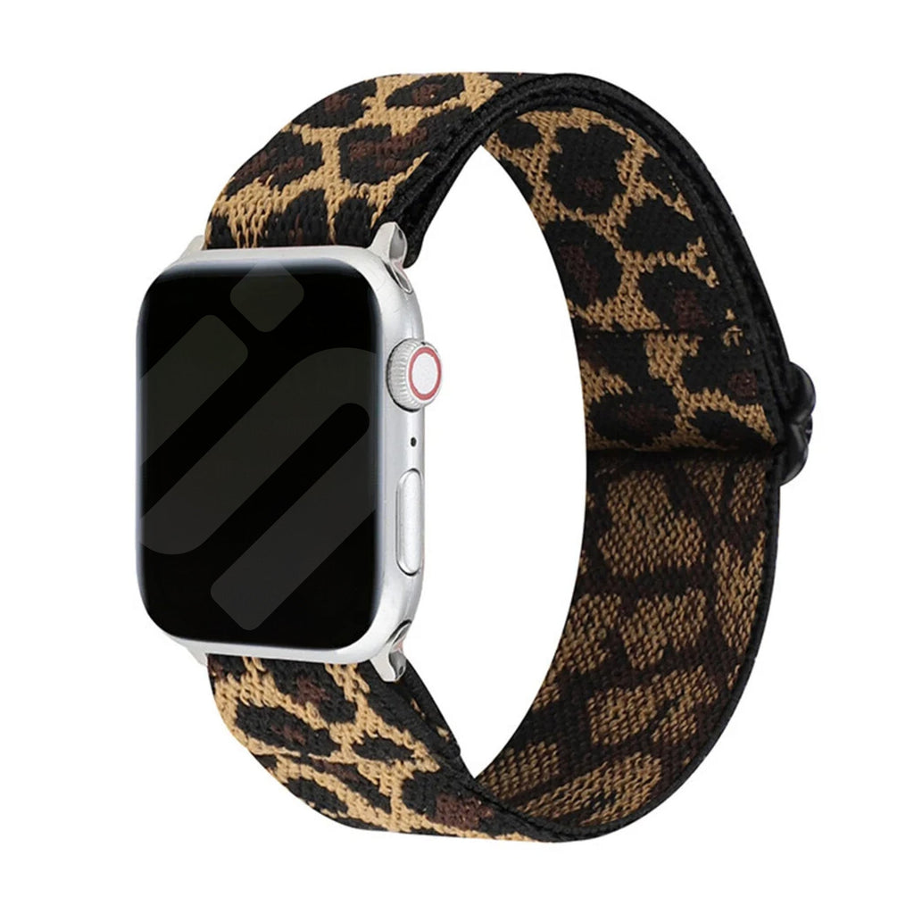 Leopárdmintás elasztikus szíj Apple Watch szíjhoz