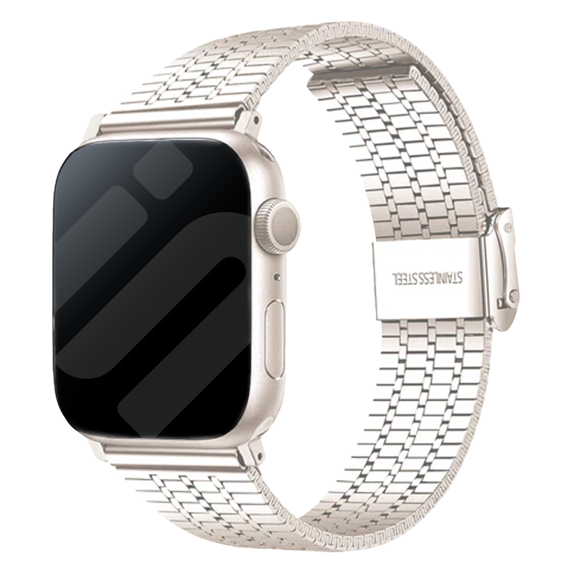 Apple Watch finom acél szíj csillagfényes kivitelben Apple Watch-hoz
