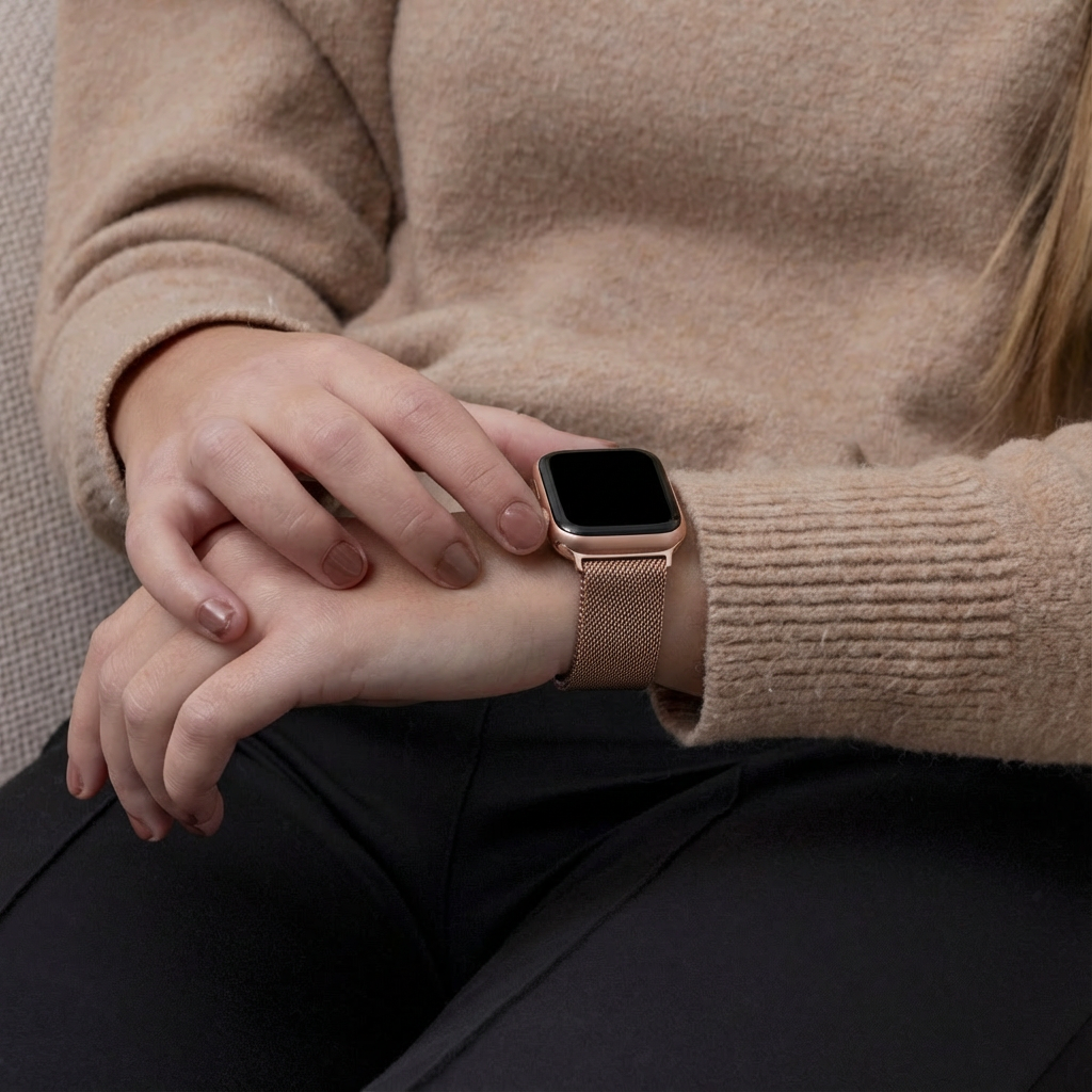 Bandz Apple Watch milánói szíj rózsaarany színben
