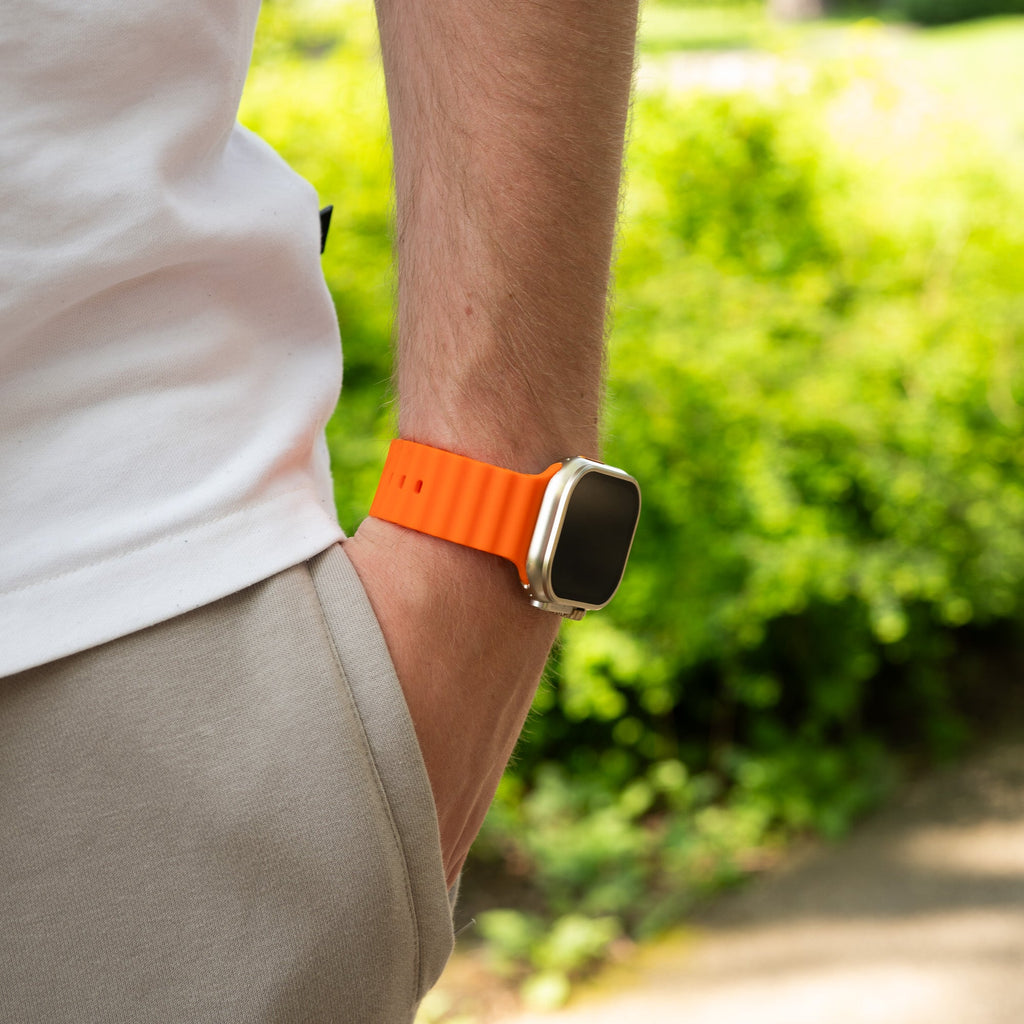 Bandz Ocean szíj Apple Watch-hoz, narancssárga szíjas kiadás