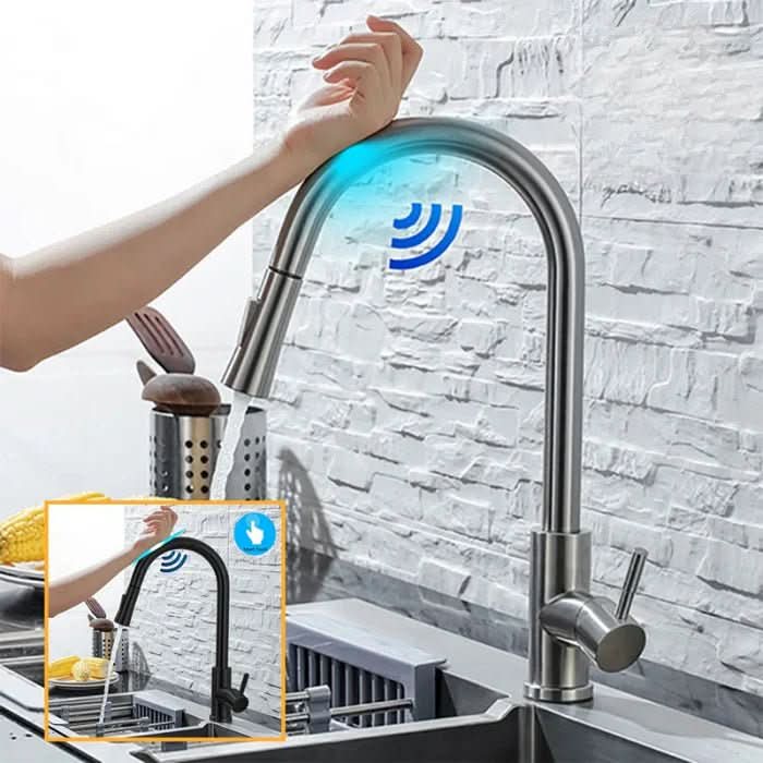 NexFlow スマートセンサー キッチン水栓 プルアウトスパウト付き タッチレス 忙しい家庭の料理人向け