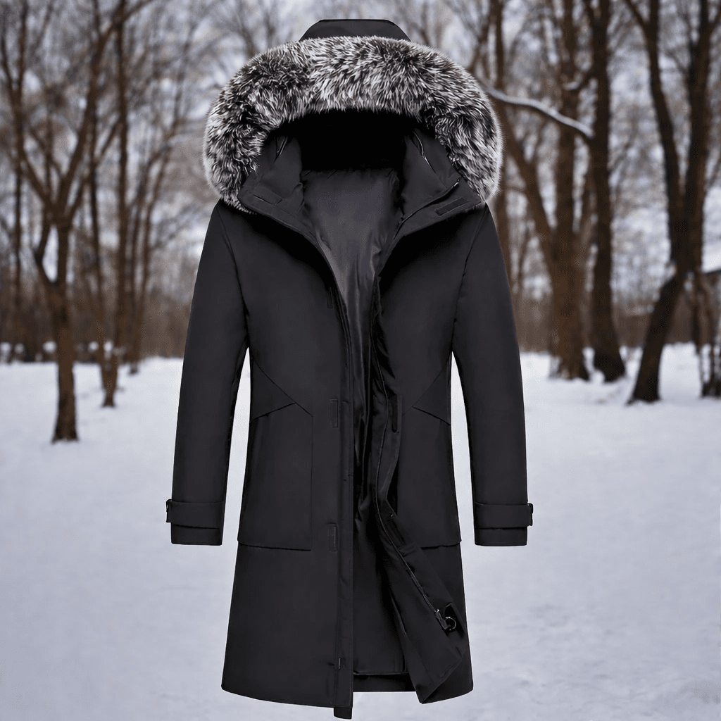 FrostGuard szélálló téli férfi parka szigetelt béléssel a melegségért