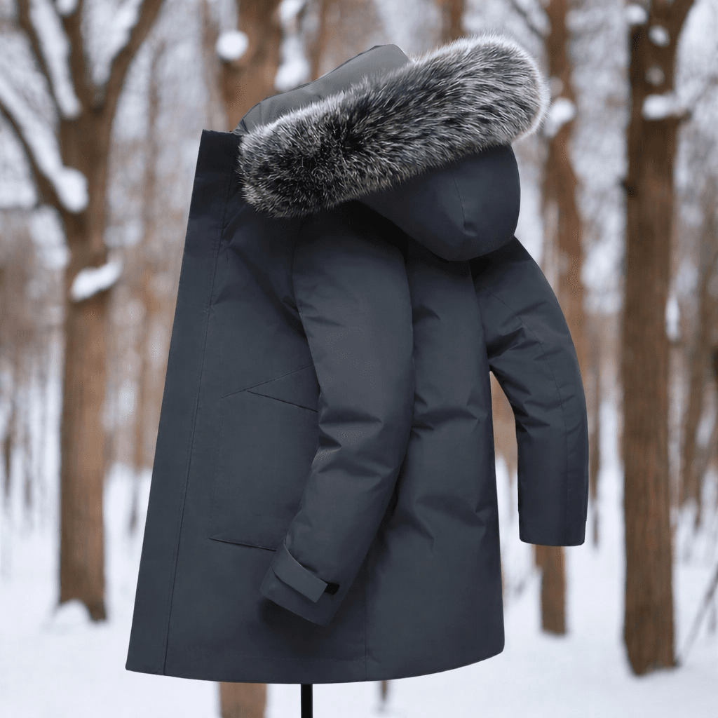 FrostGuard szélálló téli férfi parka szigetelt béléssel a melegségért