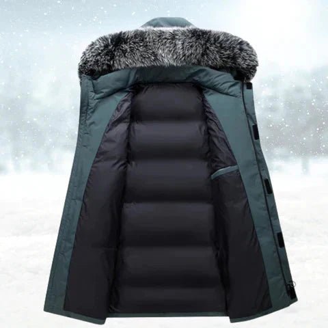 FrostGuard szélálló téli férfi parka szigetelt béléssel a melegségért