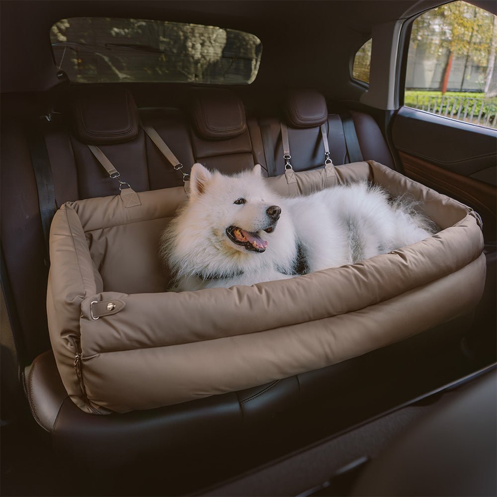 PawLux エリート 大型犬用カーシートベッド プレミアムフェイクレザー製 滑り止め付き