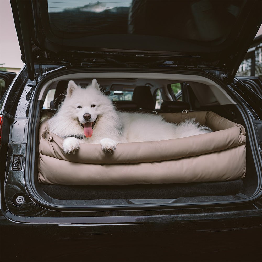 PawLux エリート 大型犬用カーシートベッド プレミアムフェイクレザー製 滑り止め付き