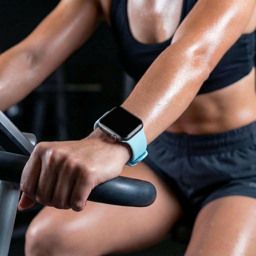 Apple Watch Silicone Strap In Baby Blue Color For Apple Watch