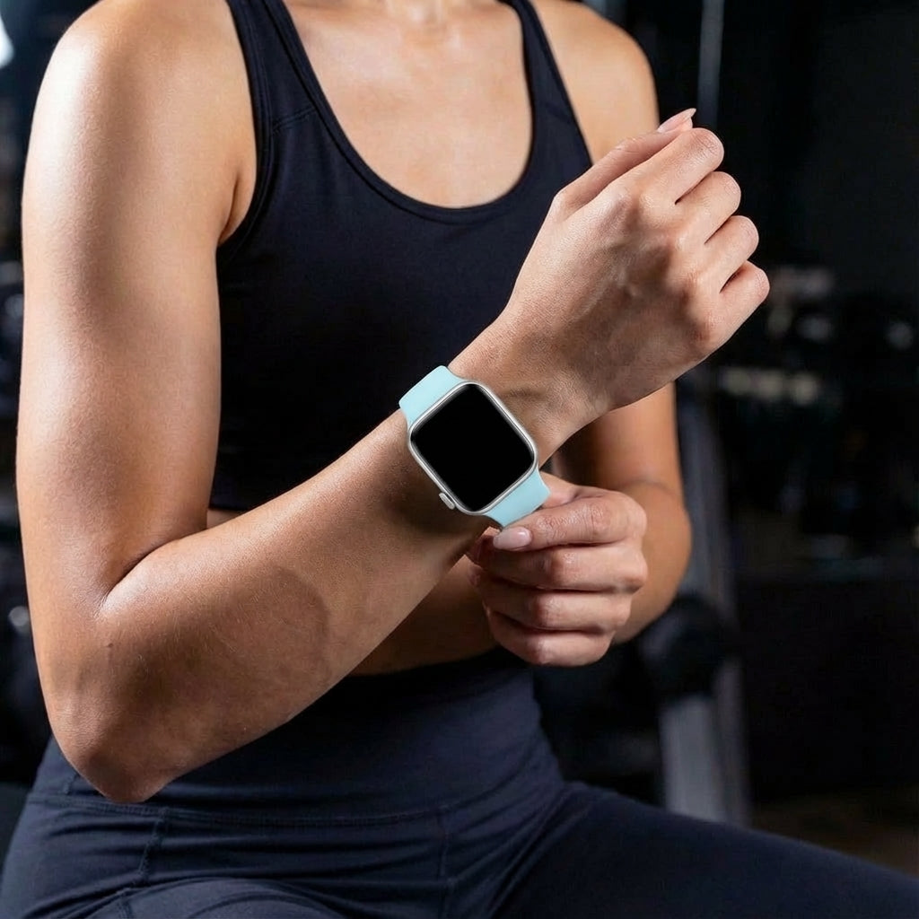 Apple Watch Silicone Strap In Baby Blue Color For Apple Watch