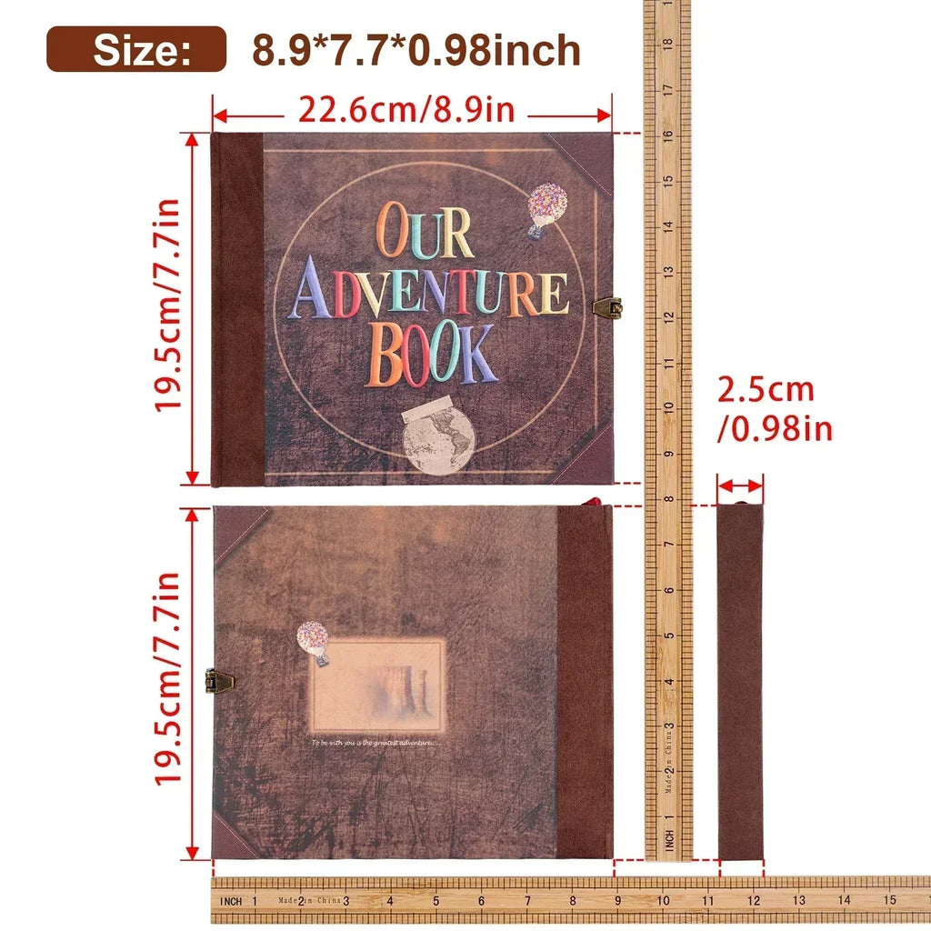 Aurora DIY Scrapbook album pároknak és családoknak, 146 retro oldal