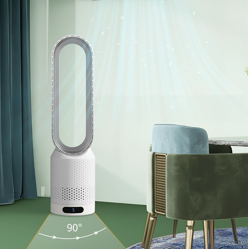 Smart Bladeless Air Purifier Fan With 3-In-1 Cooling System