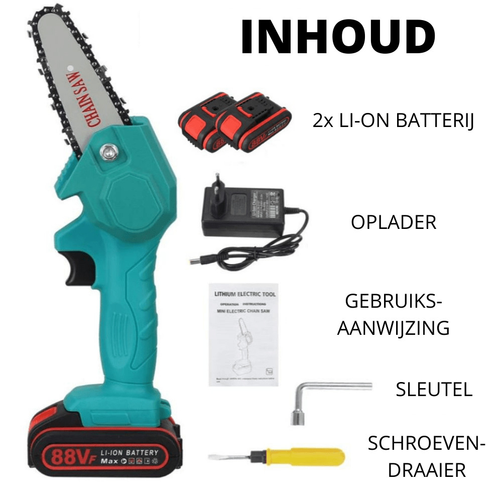 GreenLeaf Pro vezeték nélküli láncfűrész gyors kerti vágáshoz