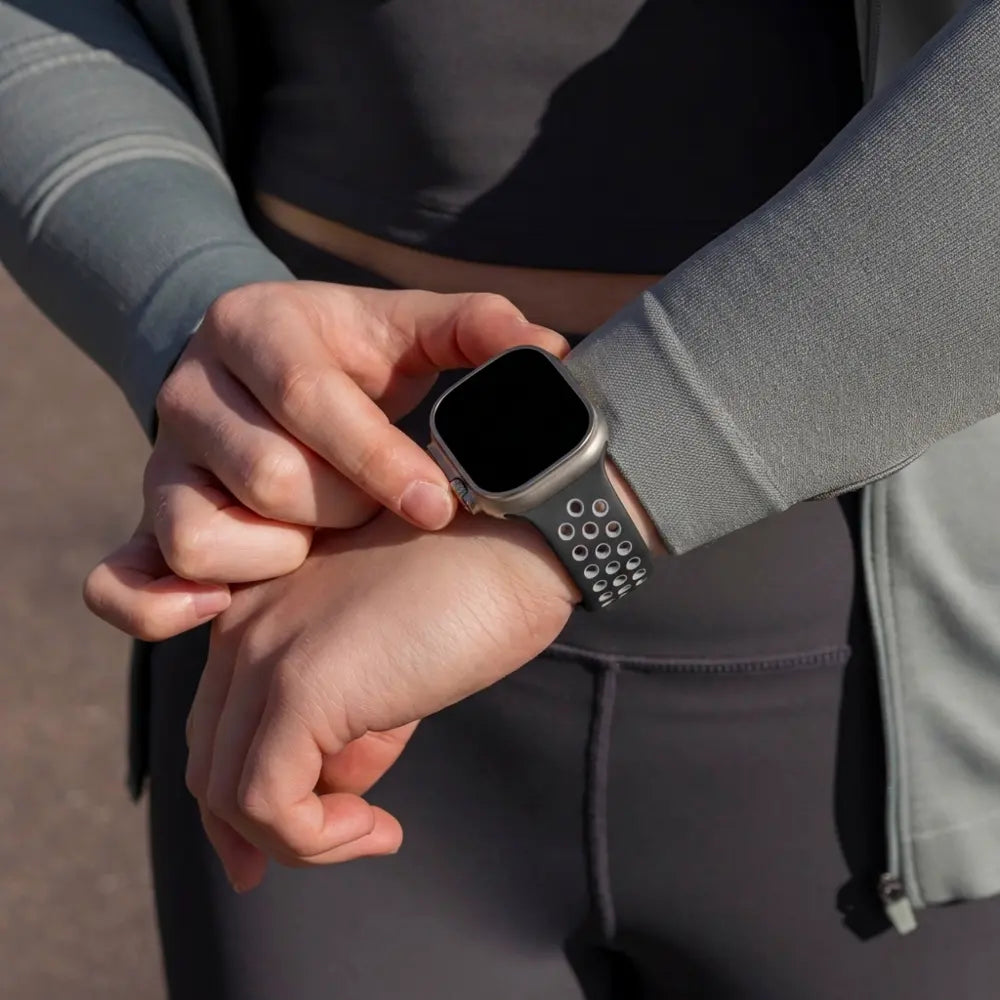 Apple Watch sport szíj fekete szürke Apple Watch-hoz