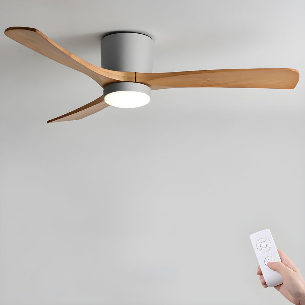AuroraAir LED mennyezeti ventilátor fa hatással és csendes, hatékony légáramlással hálószobába
