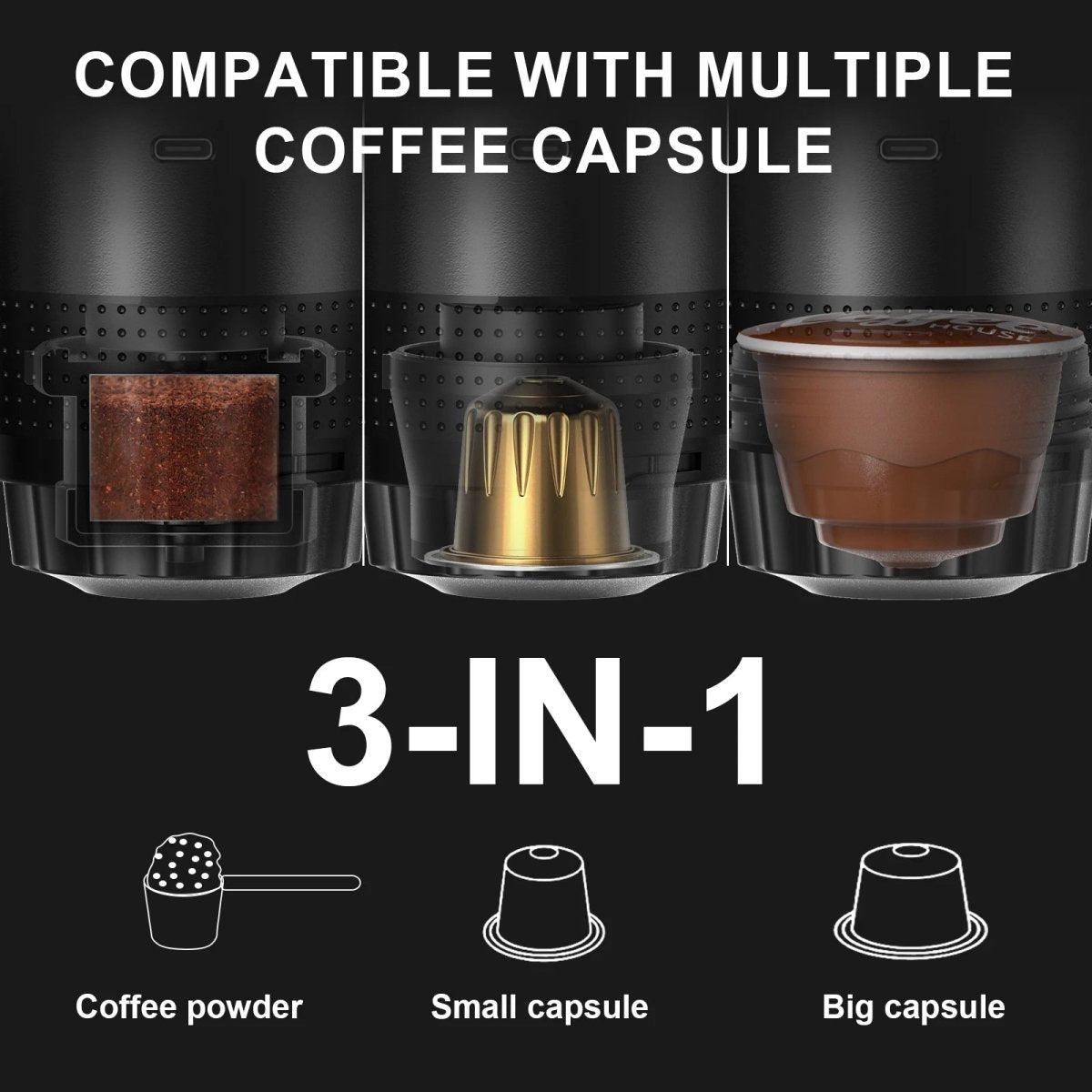 AeroBrew 3-In-1 Espresso Machine With High-Pressure Extraction On-The-Go Coffee