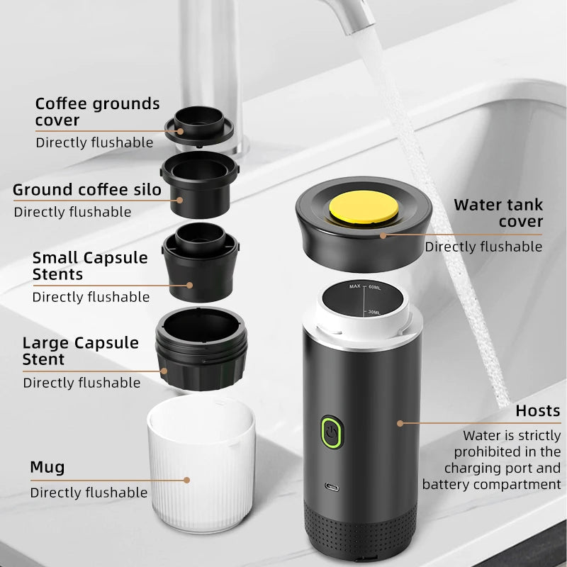 AeroBrew 3 az 1-ben eszpresszó gép magasnyomású kivonattal, útközbeni kávézáshoz