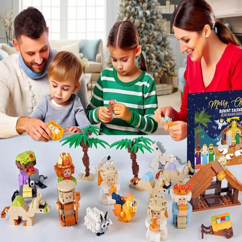 CosyCraft kreatív DIY adventi naptár betlehemes témával és 24 blokkal családoknak