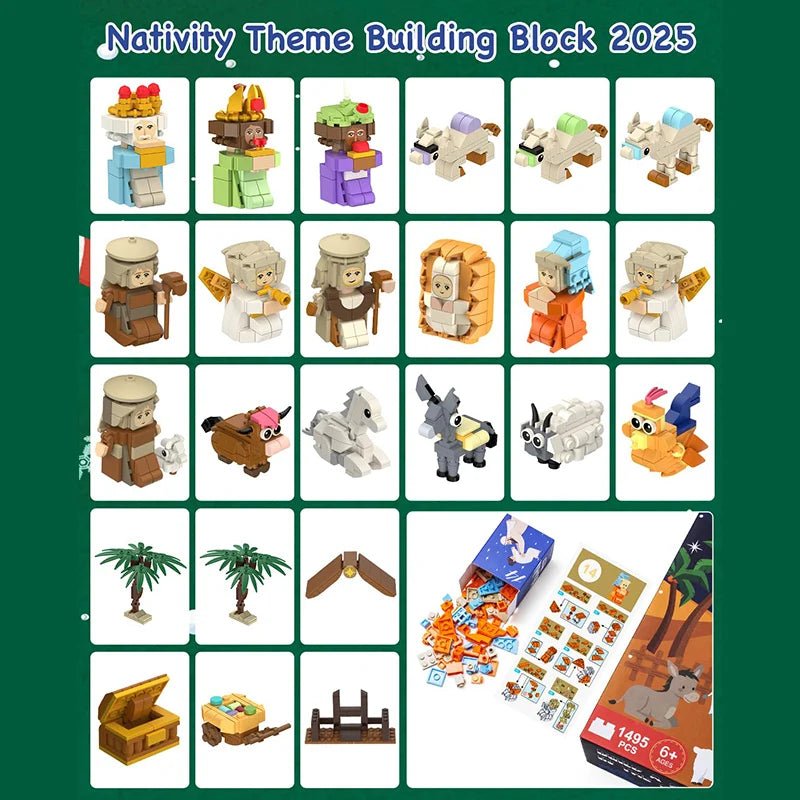CosyCraft kreatív DIY adventi naptár betlehemes témával és 24 blokkal családoknak