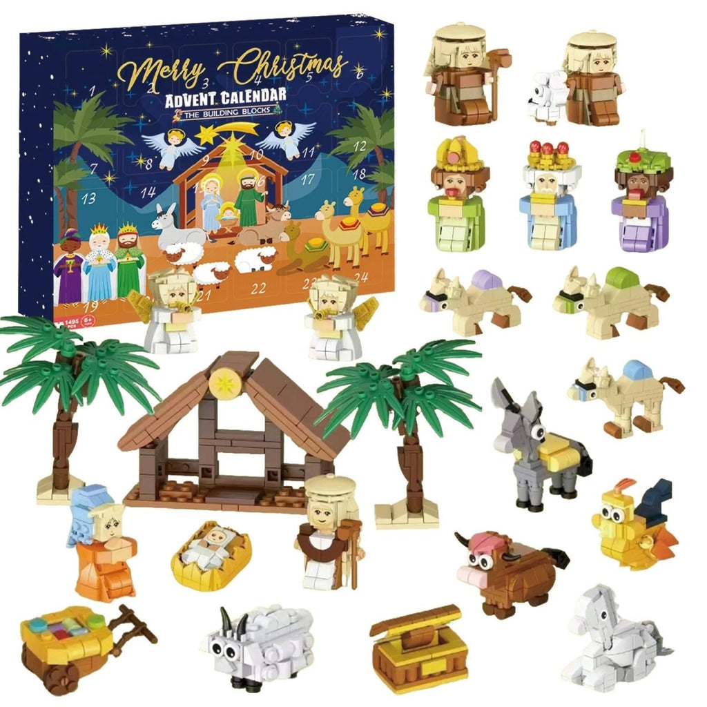 CosyCraft kreatív DIY adventi naptár betlehemes témával és 24 blokkal családoknak
