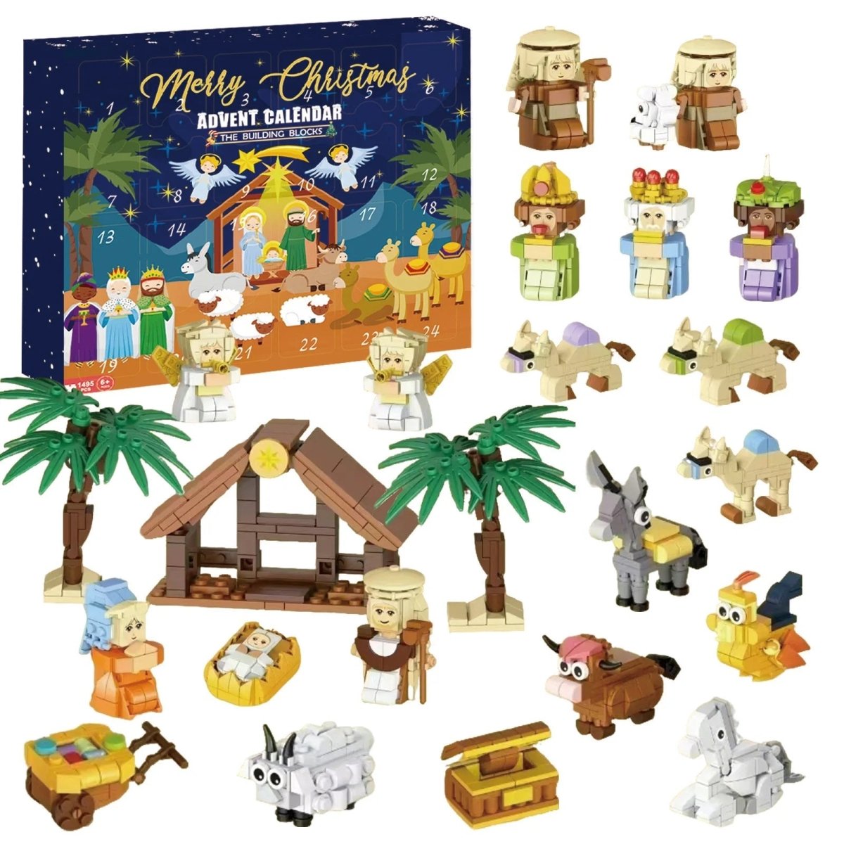 CosyCraft kreatív DIY adventi naptár betlehemes témával és 24 blokkal családoknak