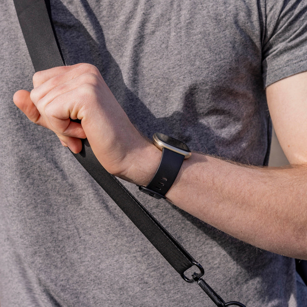 Fitbit Sense klasszikus szilikon szíj csere, fekete