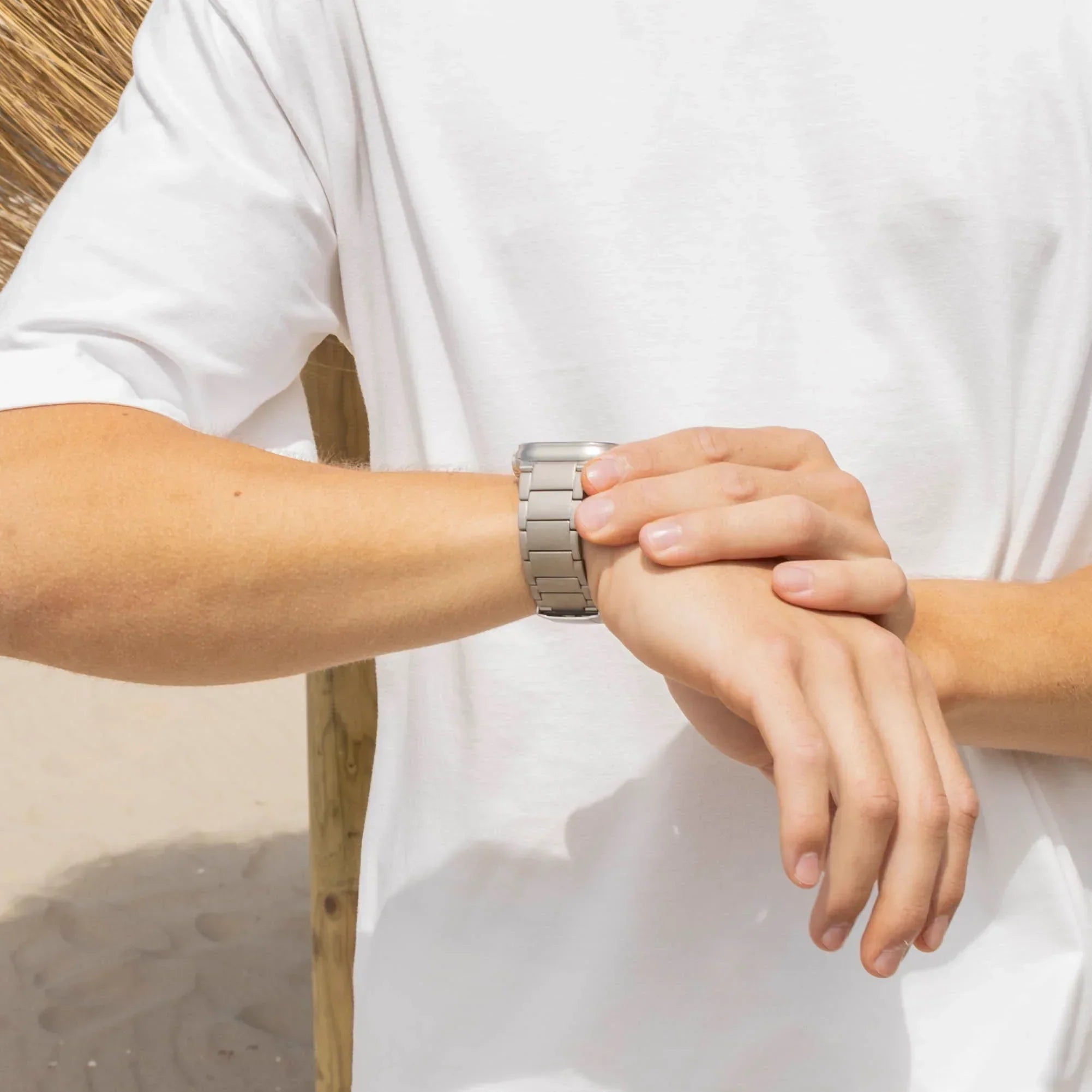 Apple Watch Ultra titán szíj ezüst tartós stílusos pánt
