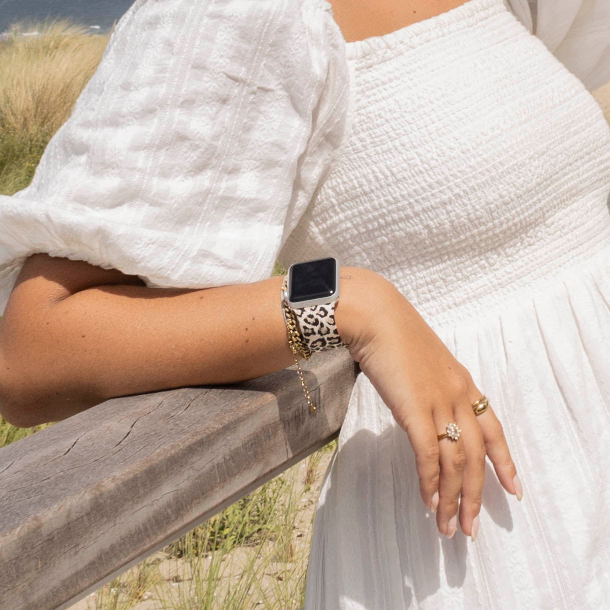 Lucky Leopard Apple Watch szíj Apple Watch felhasználók számára