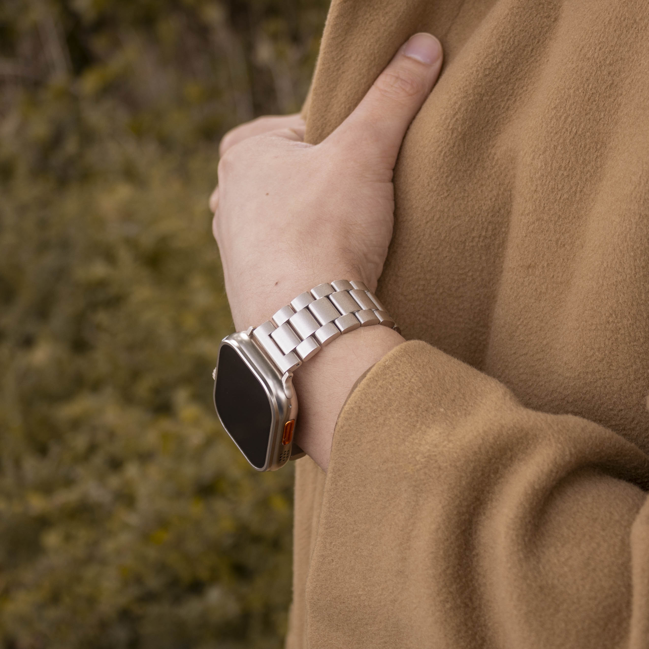 Apple Watch acél szíj csillagfényes kivitelben Apple Watch szíjhoz