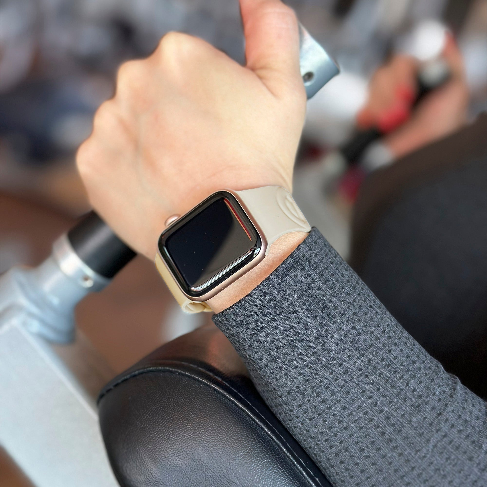 Apple Watch bézs szilikon láncszíj Apple Watch szíjhoz