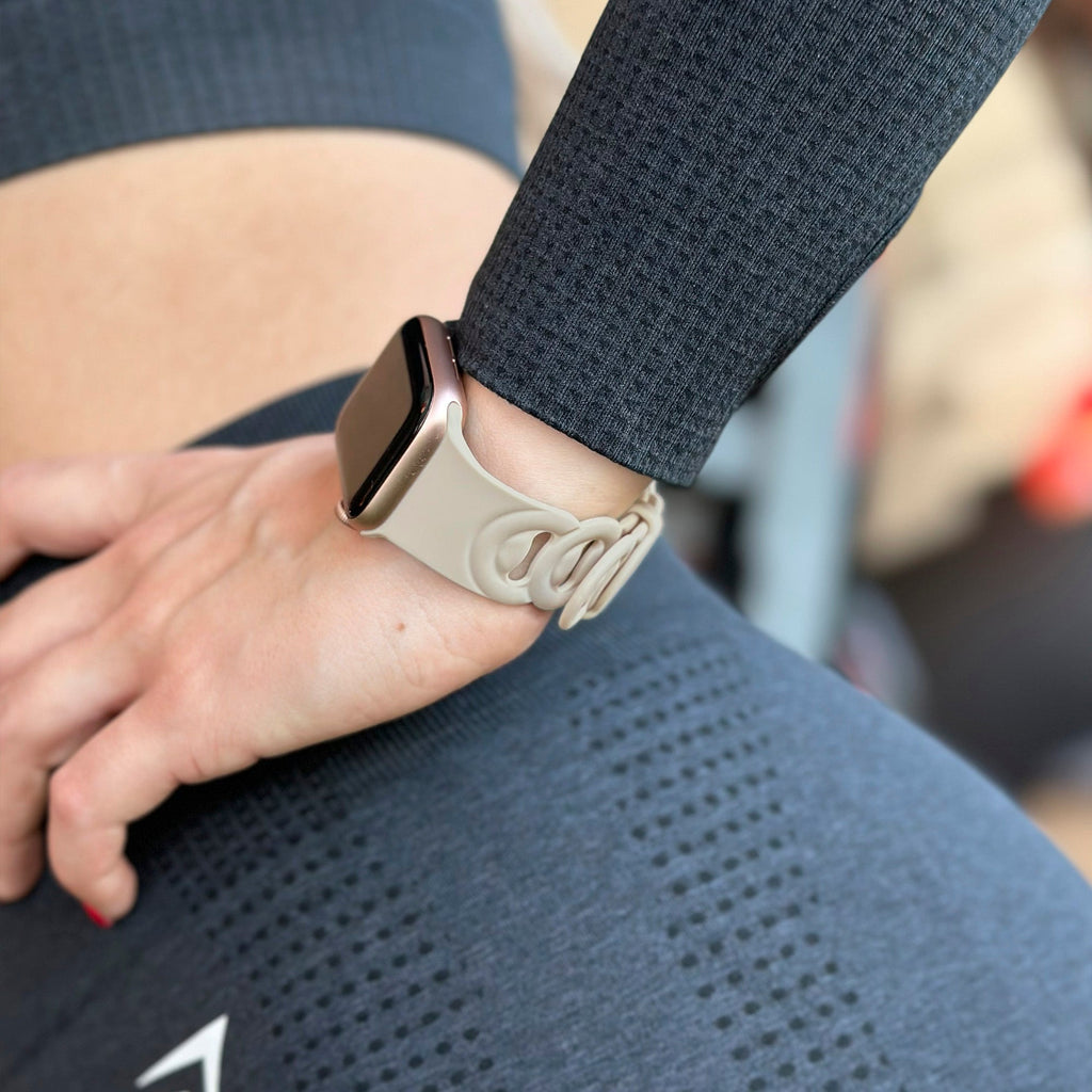 Apple Watch bézs szilikon láncszíj Apple Watch szíjhoz