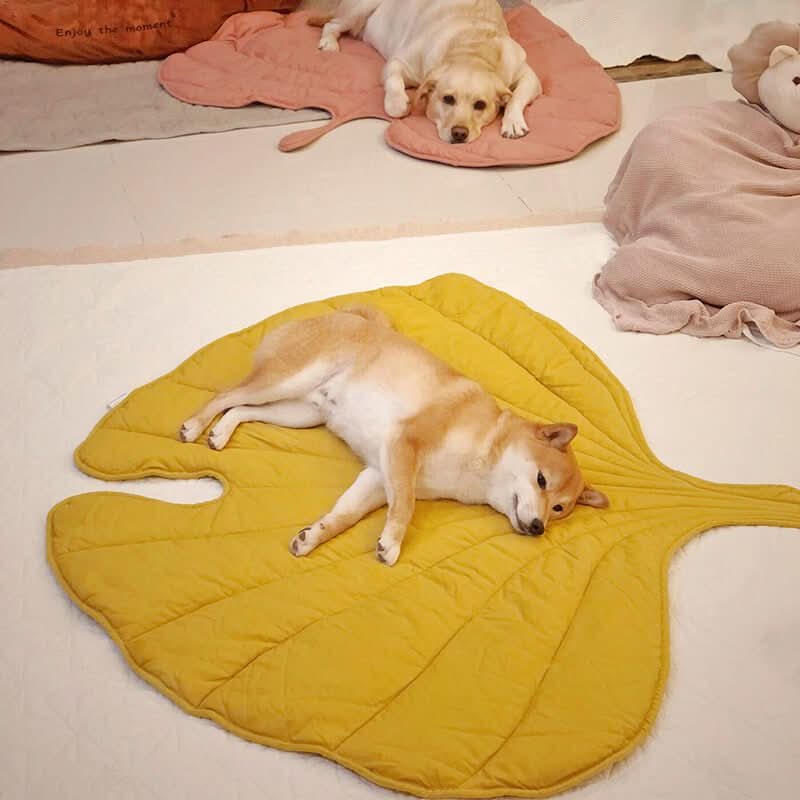 フォレストネスト リーフ型 犬用ブランケット 柔らかいパッド入り 多用途マット