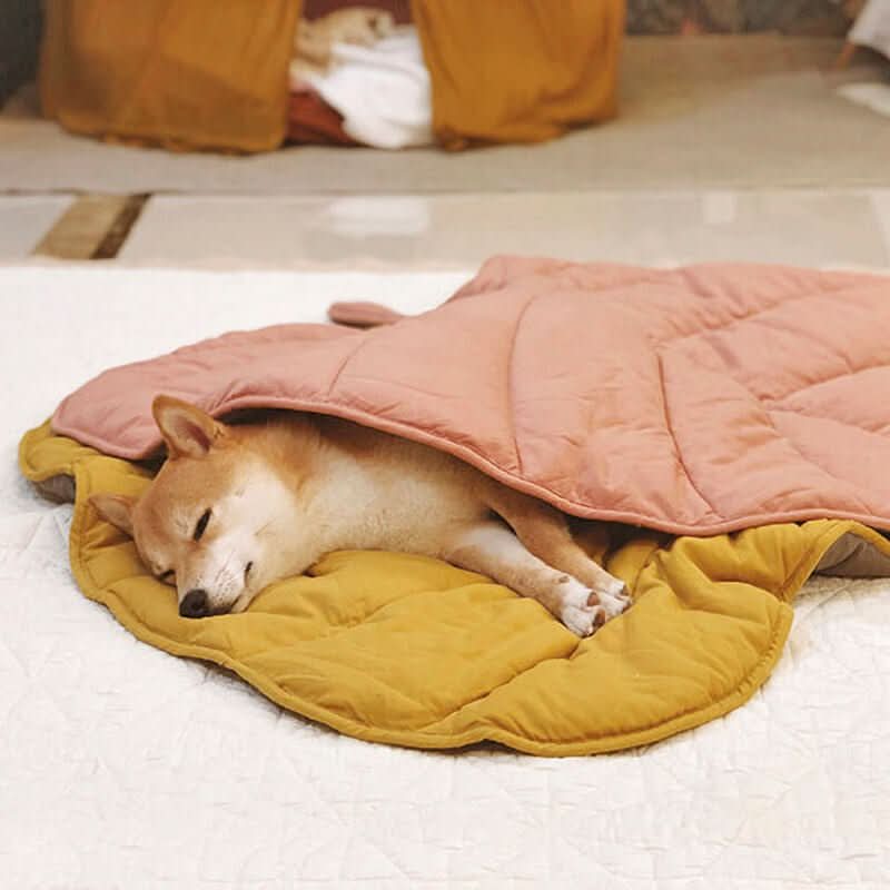 フォレストネスト リーフ型 犬用ブランケット 柔らかいパッド入り 多用途マット