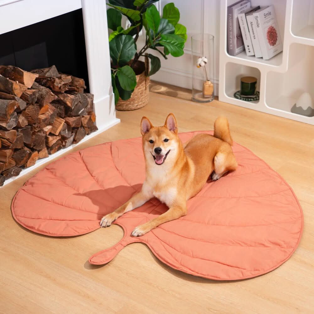 フォレストネスト リーフ型 犬用ブランケット 柔らかいパッド入り 多用途マット