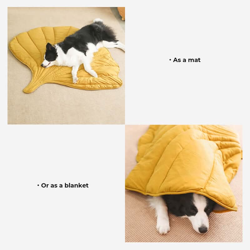 フォレストネスト リーフ型 犬用ブランケット 柔らかいパッド入り 多用途マット
