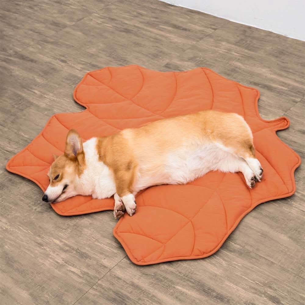 フォレストネスト リーフ型 犬用ブランケット 柔らかいパッド入り 多用途マット