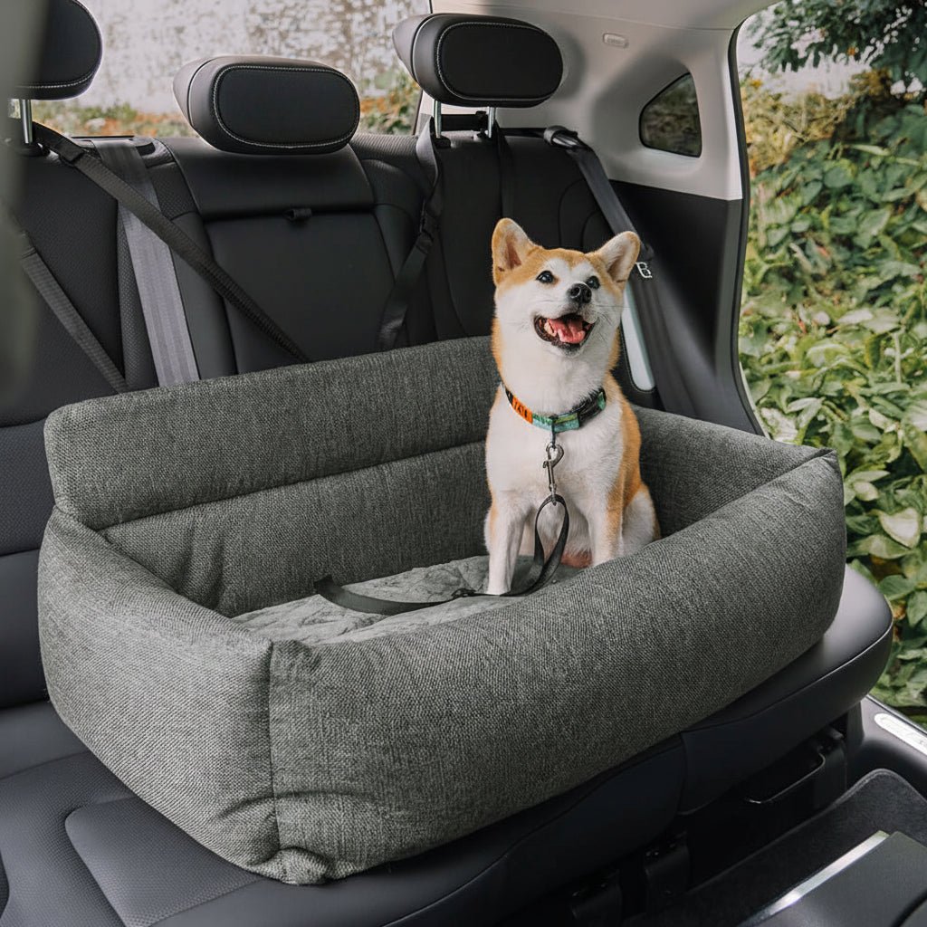 トレイルパップ 大型洗える犬用カーシートベッド 安全ストラップ付き 滑り止め仕様