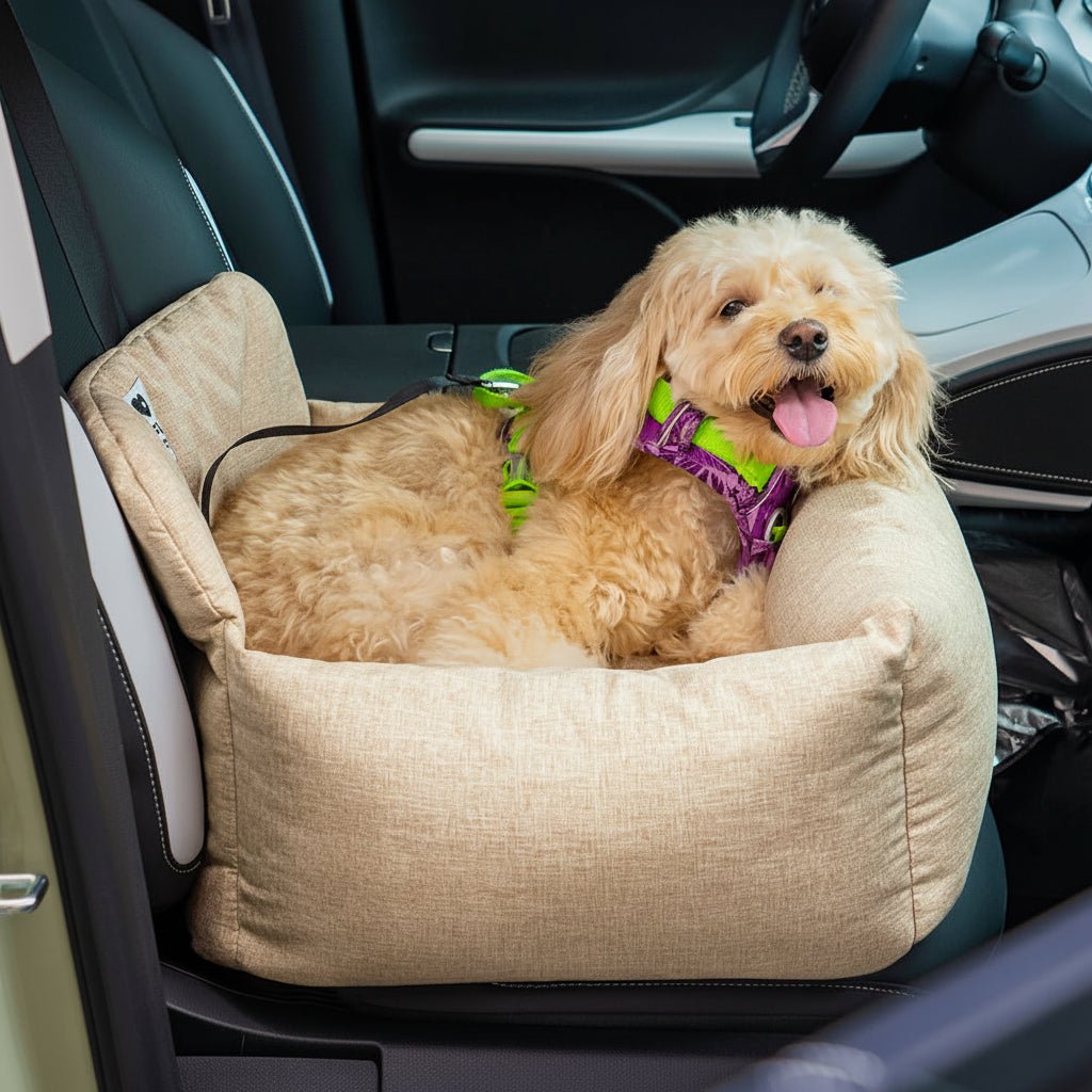 トレイルパップ 大型洗える犬用カーシートベッド 安全ストラップ付き 滑り止め仕様